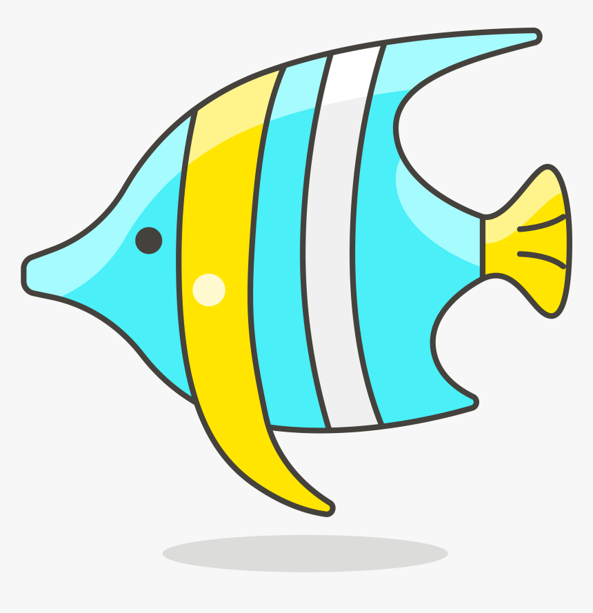 Fish Clip Art Simple Lovely - Cartoon Tropical Fish, HD Png Download, Free Download