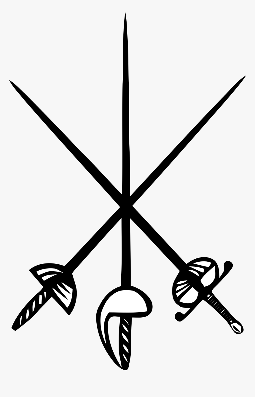 Sword Clipart Foil - Fencing Swords Clip Art, HD Png Download, Free Download