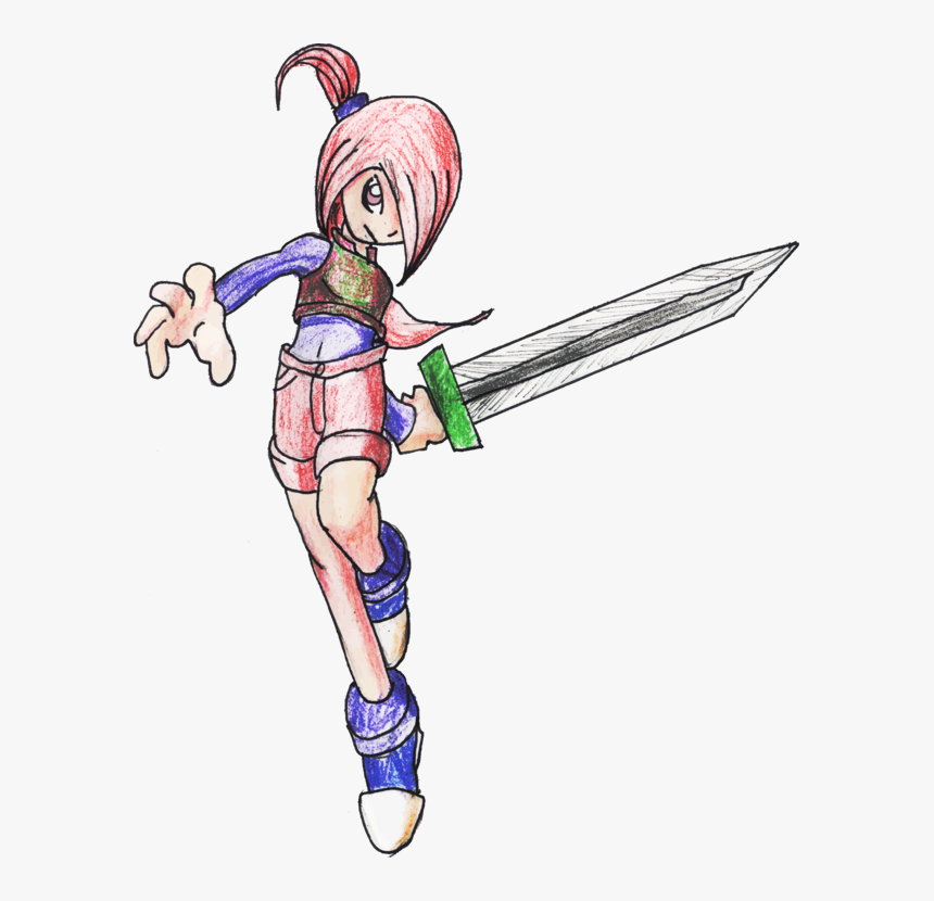 Art,sword,joint - Dangerous Fighter Girls Cartoon, HD Png Download, Free Download