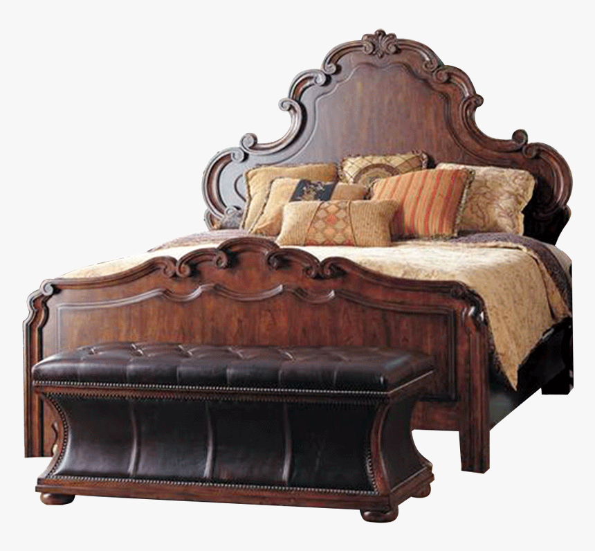 Jane European Style Rustic Wood Structure Double Bed - Bed Frame, HD Png Download, Free Download