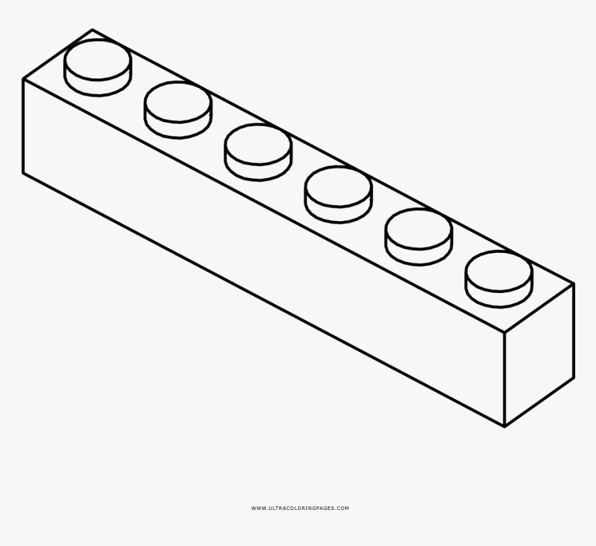 Lego Brick Coloring Page - Line Art, HD Png Download, Free Download