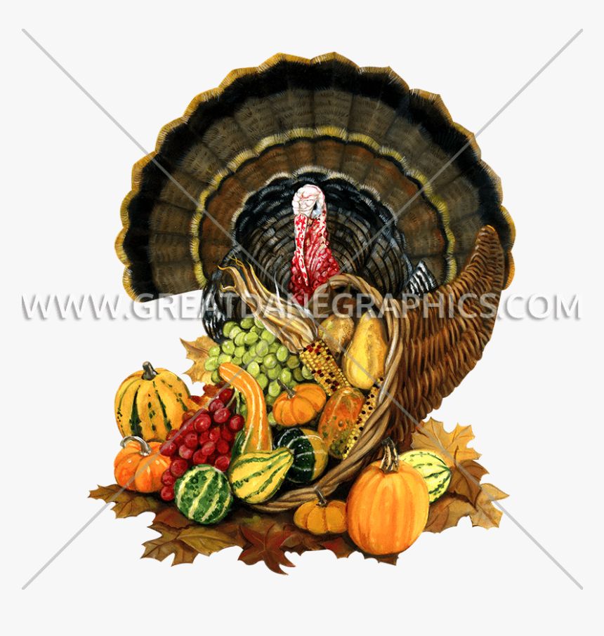 Cornucopia And Turkey , Png Download - Turkey Cornucopia, Transparent Png, Free Download