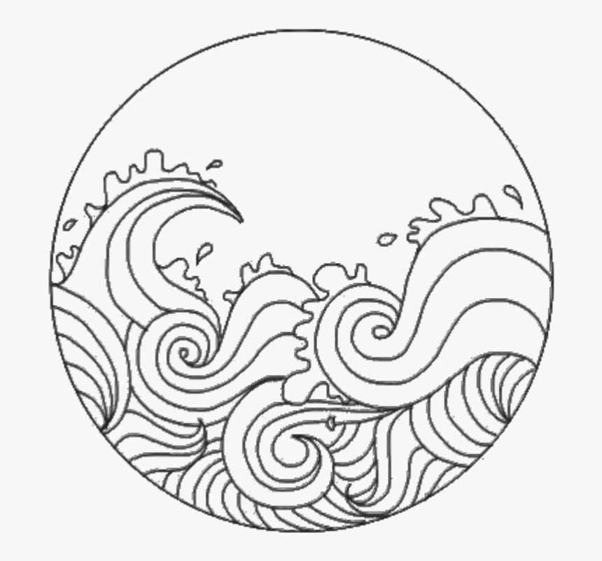 Transparent Waves Clip Art - Simple Black And White Drawings, HD Png Download, Free Download