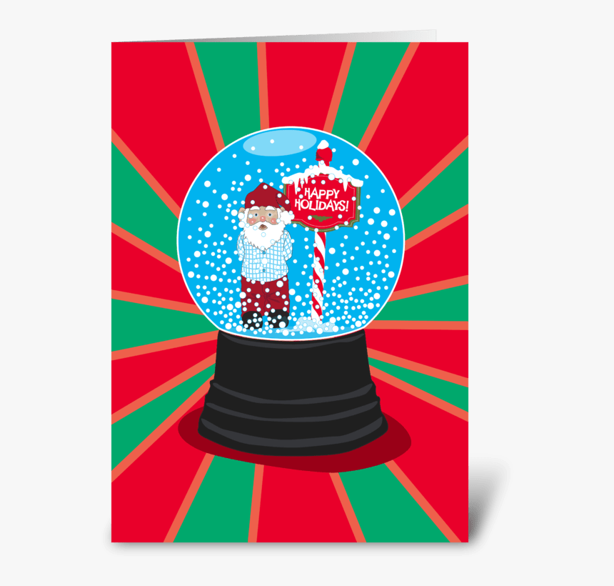 Snowglobe Greeting Card - Circle, HD Png Download, Free Download