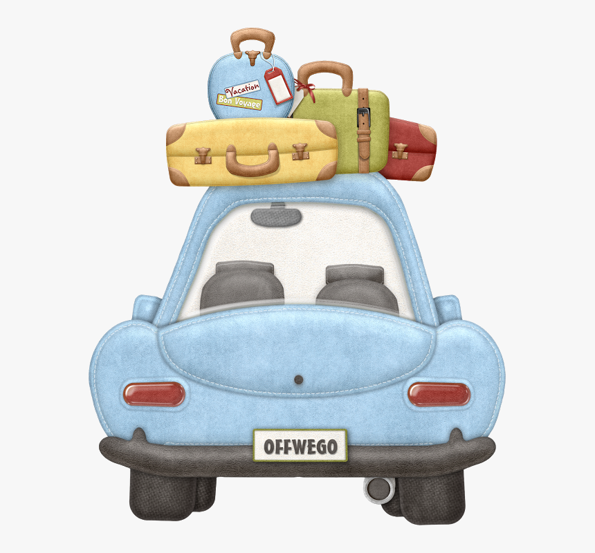 Clipart Family Blue - Travel Car Road Trip, HD Png Download, Free Download