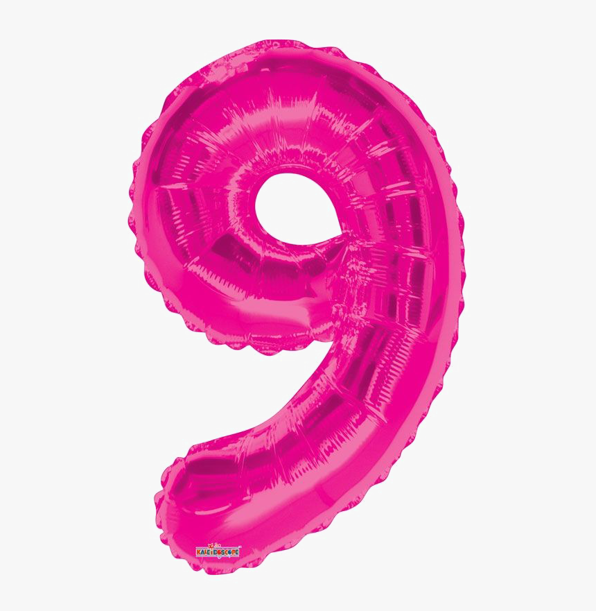 9 Number Png High-quality Image - Pink 9 Balloon, Transparent Png, Free Download