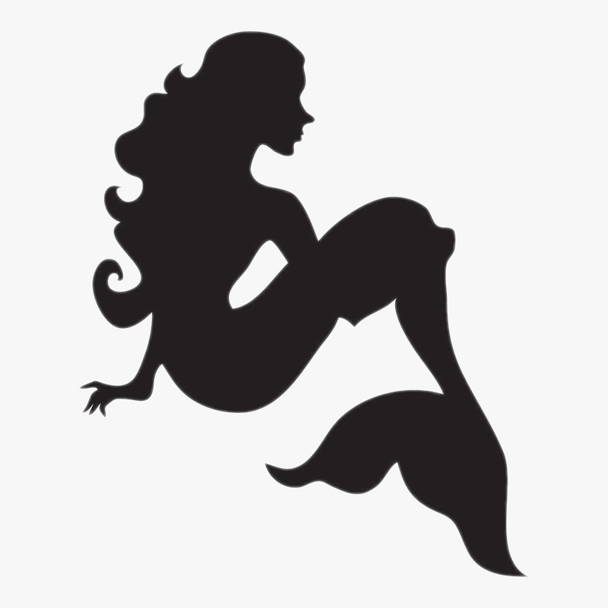 Clip Art Silhouette Mermaid Image Vector Graphics - Silhouette Mermaid Clipart, HD Png Download, Free Download