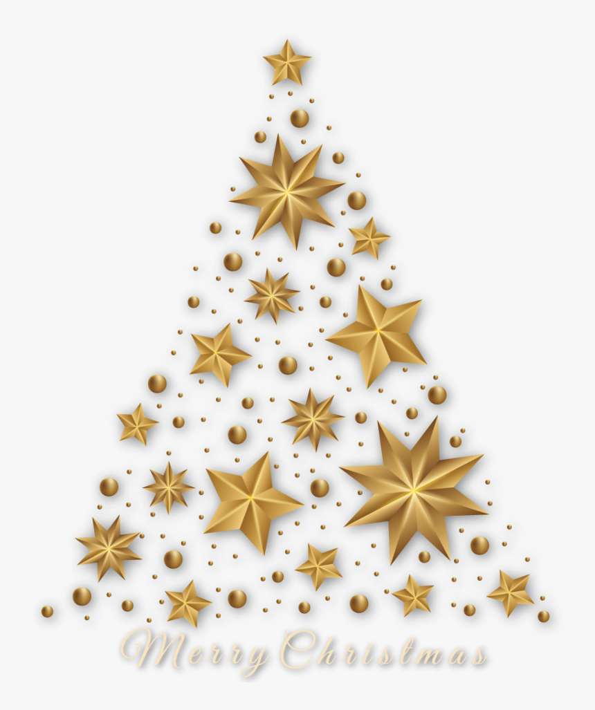 #ftestickers #christmas #tree #merrychristmas #gold - Gold Star Christmas Tree Png Designs, Transparent Png, Free Download