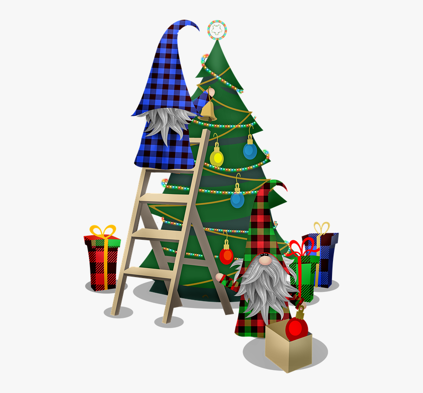 Christmas Tree Trimming Transparent, HD Png Download, Free Download