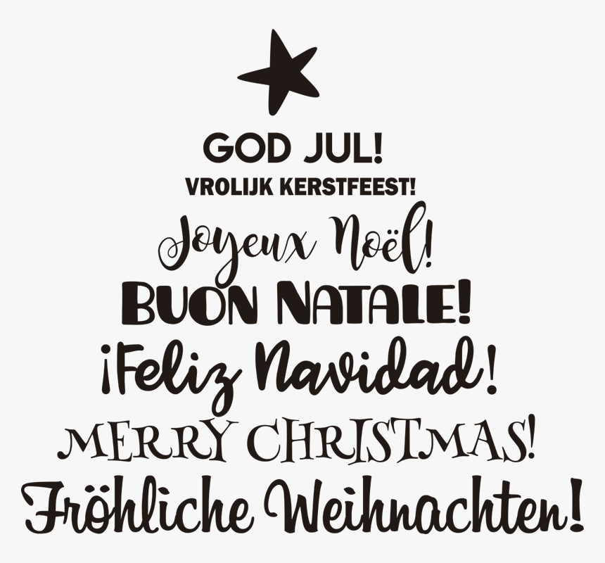 Texto Feliz Navidad En Varios Idiomas, HD Png Download, Free Download