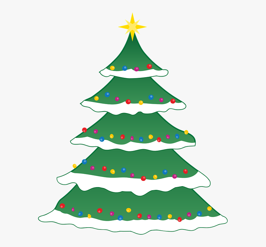 Simple Christmas Tree Clipart, HD Png Download, Free Download