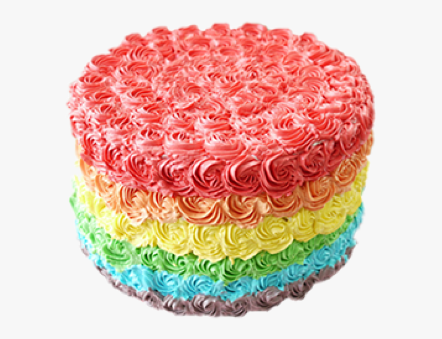 Transparent Rainbow Cake Clipart - Different Designs On Cakes, HD Png Download, Free Download