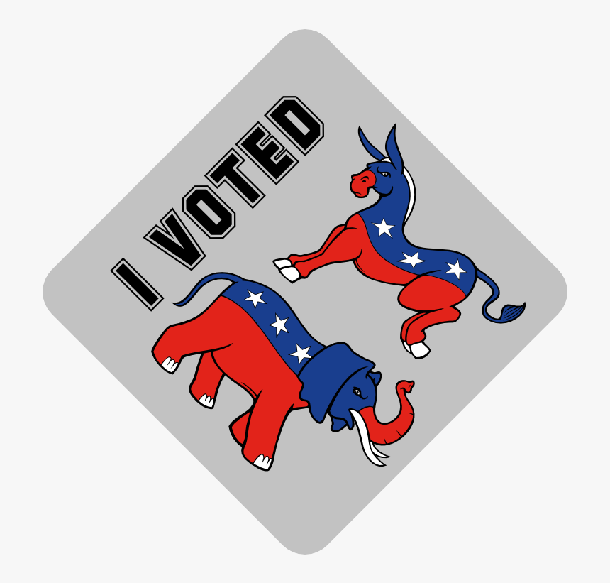 I Voted Temporary Tattoo - Cartoon, HD Png Download, Free Download