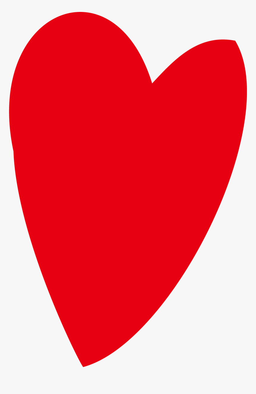 Drawing Love Heart Clip Art - Simple Red Heart Drawing, HD Png Download, Free Download
