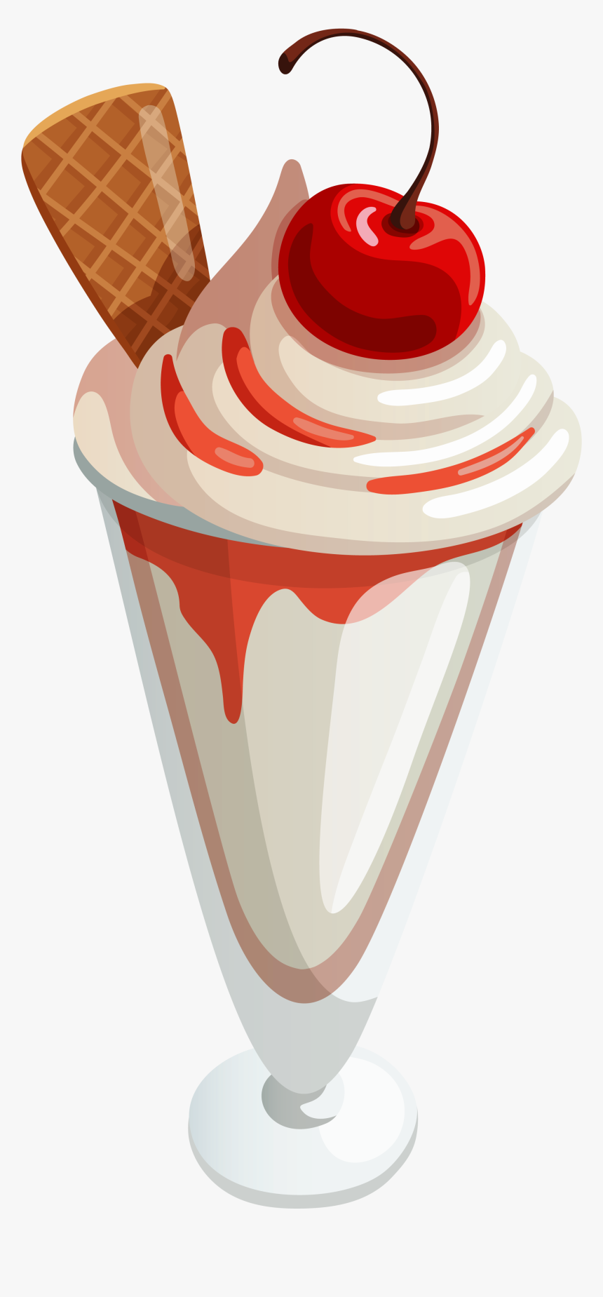 Transparent Ice Cream Sundaes Clipart - Ice Cream Sundae Cartoon Png, Png Download, Free Download