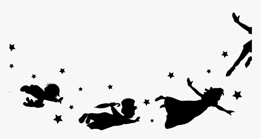 Peter Pan Silhouette Png, Transparent Png, Free Download