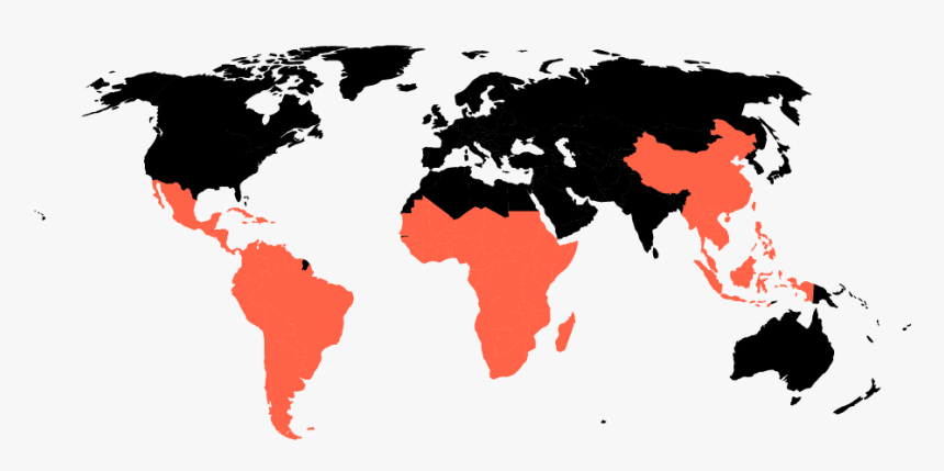 World Map Highlight India, HD Png Download, Free Download