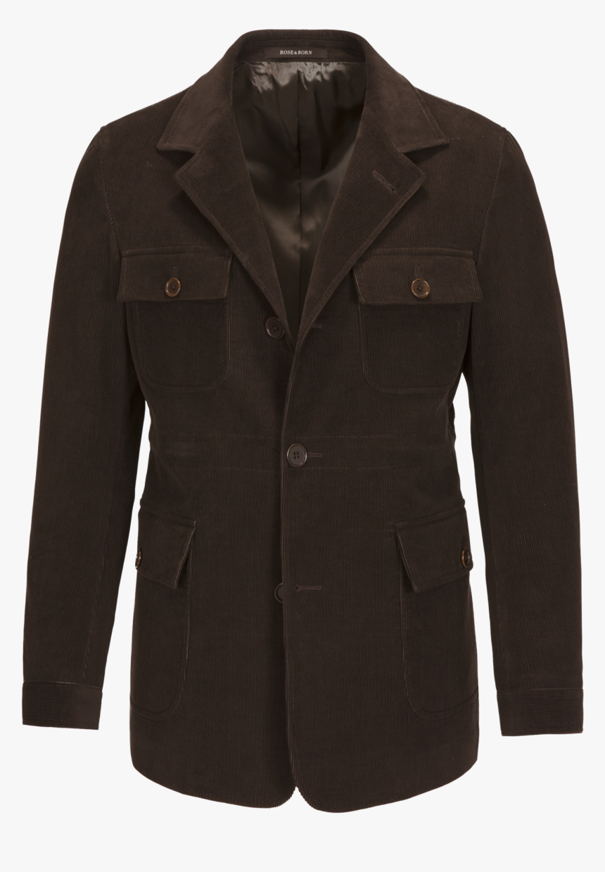 Firenze Dark Brown Corduroy Safari Jacket