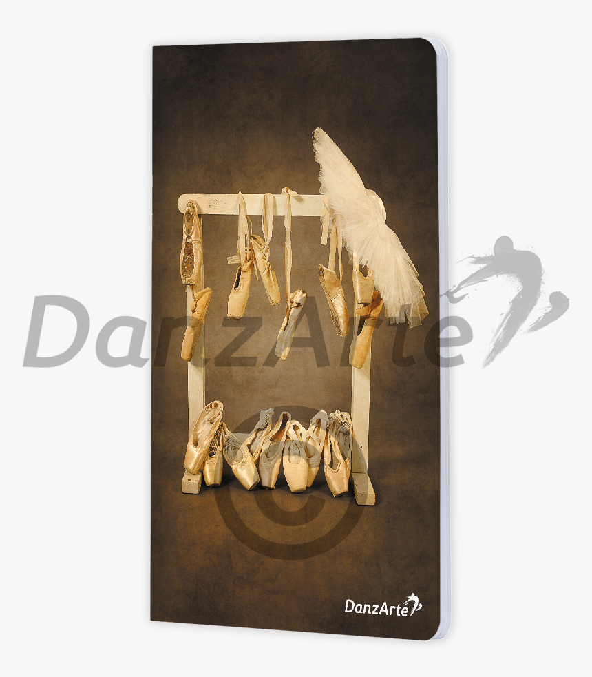 “hanging Pointe Shoes” A6 Matt Laminated Notebook - Pointe Shoe, HD Png Download, Free Download