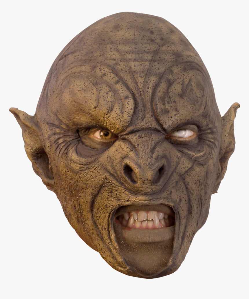 Brown Carnal Orc Mask - Orc Lord Of The Rings Costume, HD Png Download, Free Download
