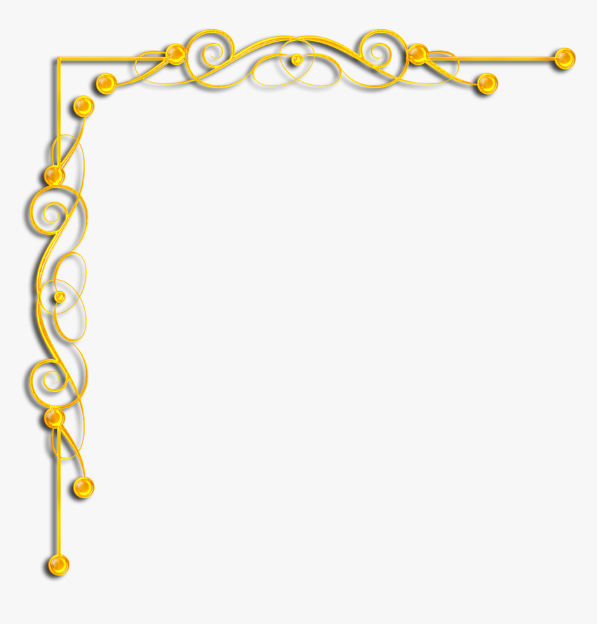 Decorative Borders Clip Art - Border Corners Gold Png, Transparent Png, Free Download