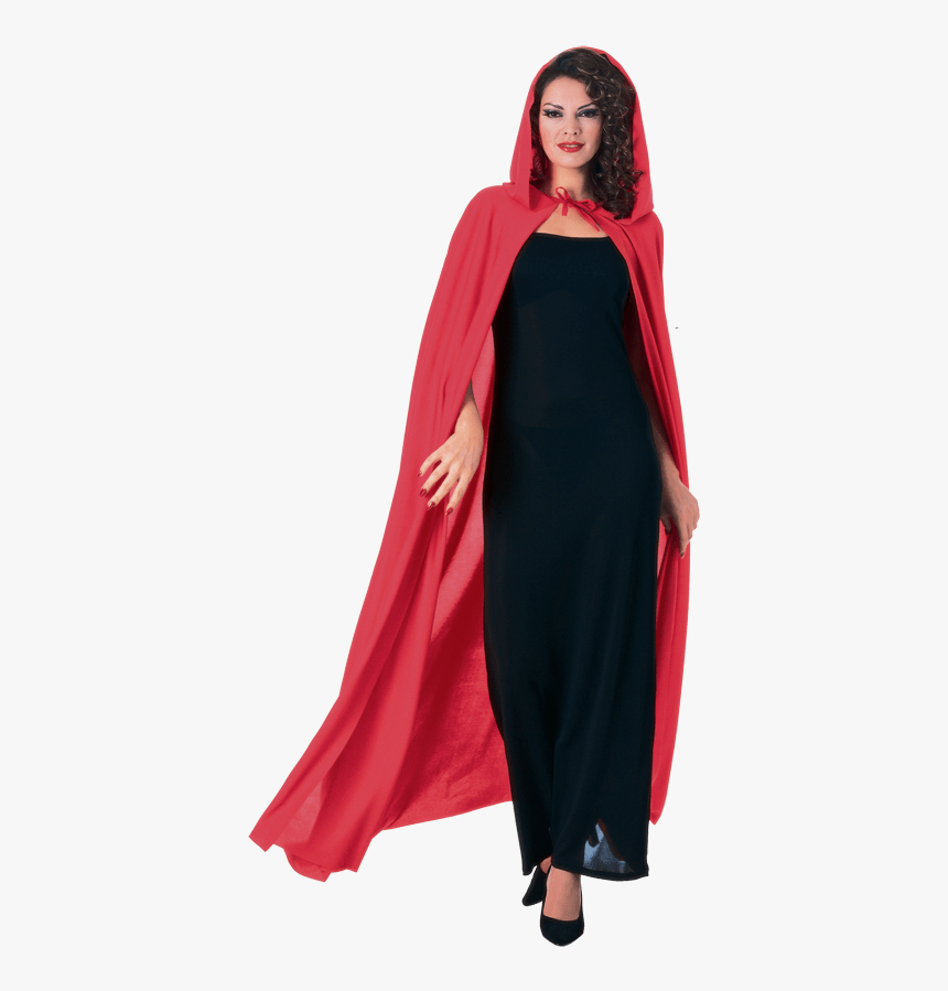 Full Length Red Hooded Costume Cape - Red Cloak, HD Png Download, Free Download