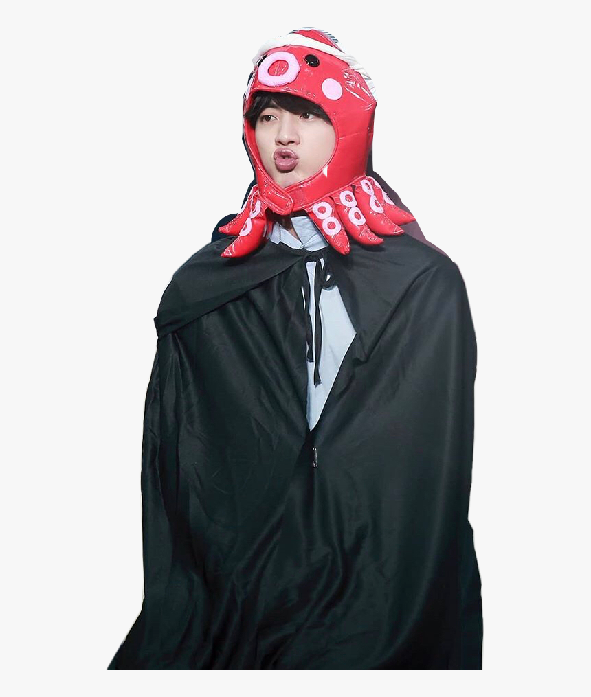 #octopus #ocean #sea #red #cape #kpop #lips #cute #lol - Kim Seokjin Jin Happy Birthday, HD Png Download, Free Download