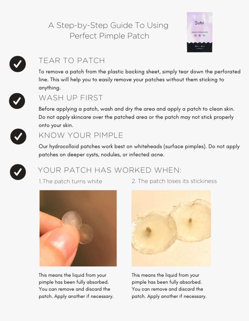 How To Use Subi Perfect Pimple Patch - Animal, HD Png Download, Free Download