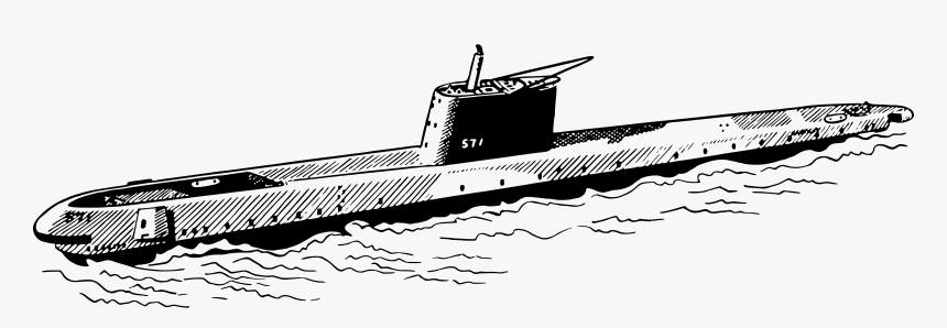 Big Image Png - Submarine Clipart Black And White, Transparent Png, Free Download