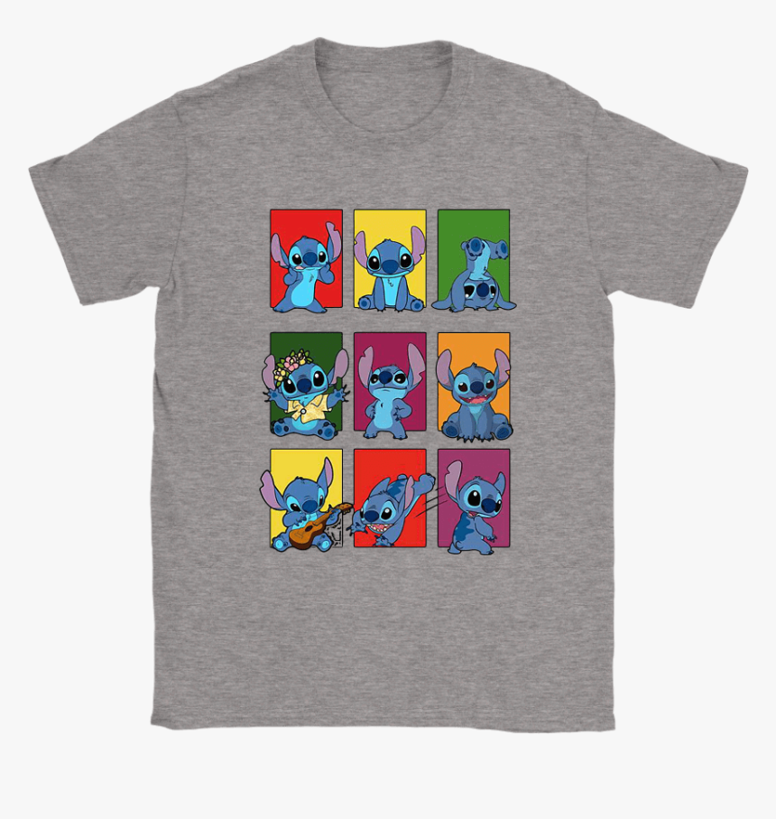 Nine Moments Of Stitch Happy Funny Disney Shirts - T Shirt Pokémon One Piece, HD Png Download, Free Download