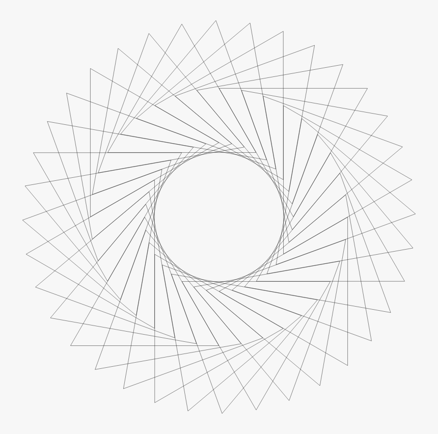 Geometric Shape Line Art - Circle, HD Png Download, Free Download