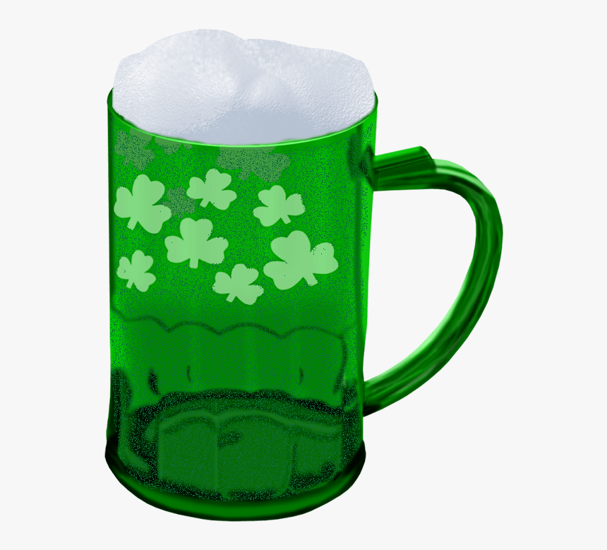 St Patrick Green Beer With Shamrocks Png Picture - Green Beer Png, Transparent Png, Free Download