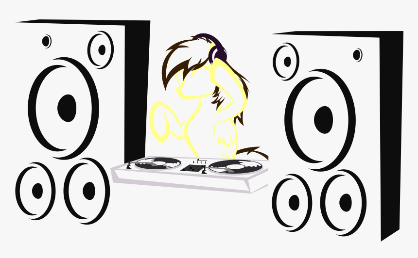 Turntables Drawing Transparent Tumblr - Speakers Drawing Clipart, HD Png Download, Free Download