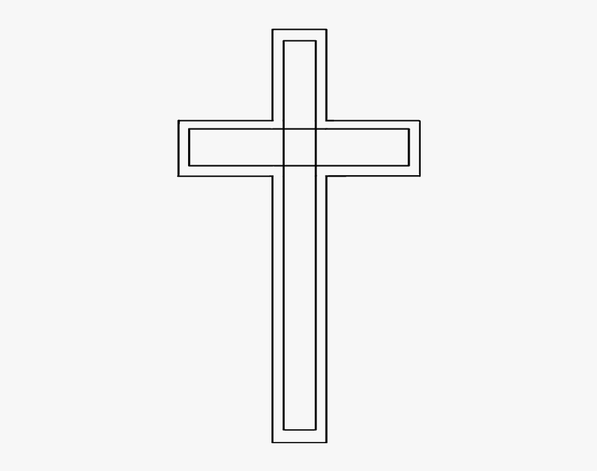 How To Draw Cross - Draw A Cross, HD Png Download, Free Download