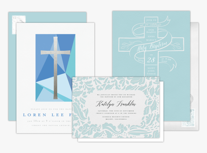 Baptism Invitations - Christian Cross, HD Png Download, Free Download