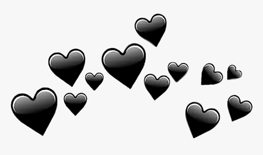 Transparent Background Black Hearts Png, Png Download, Free Download