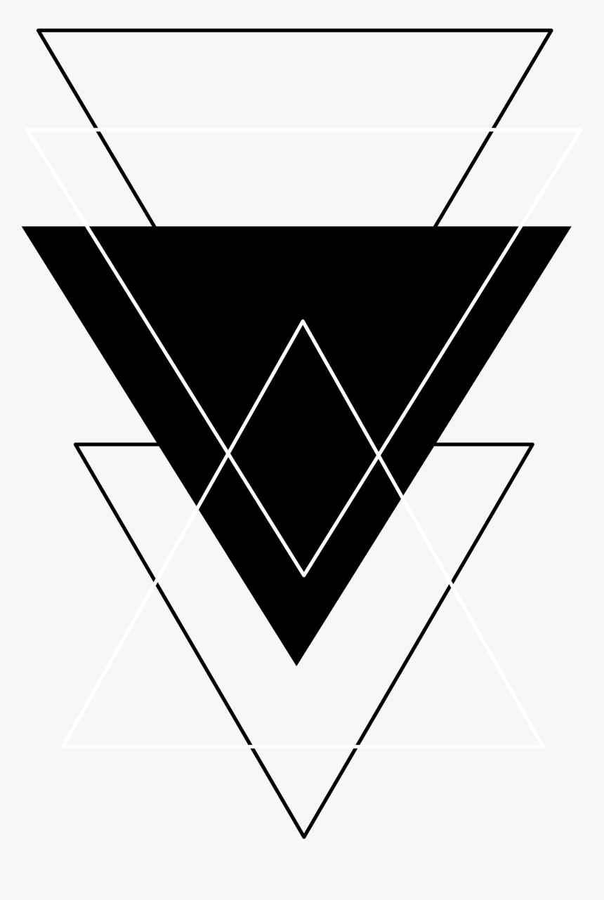 Triangle Black White Tumblr Freetoedit Nature Triangle - Png, Transparent Png, Free Download