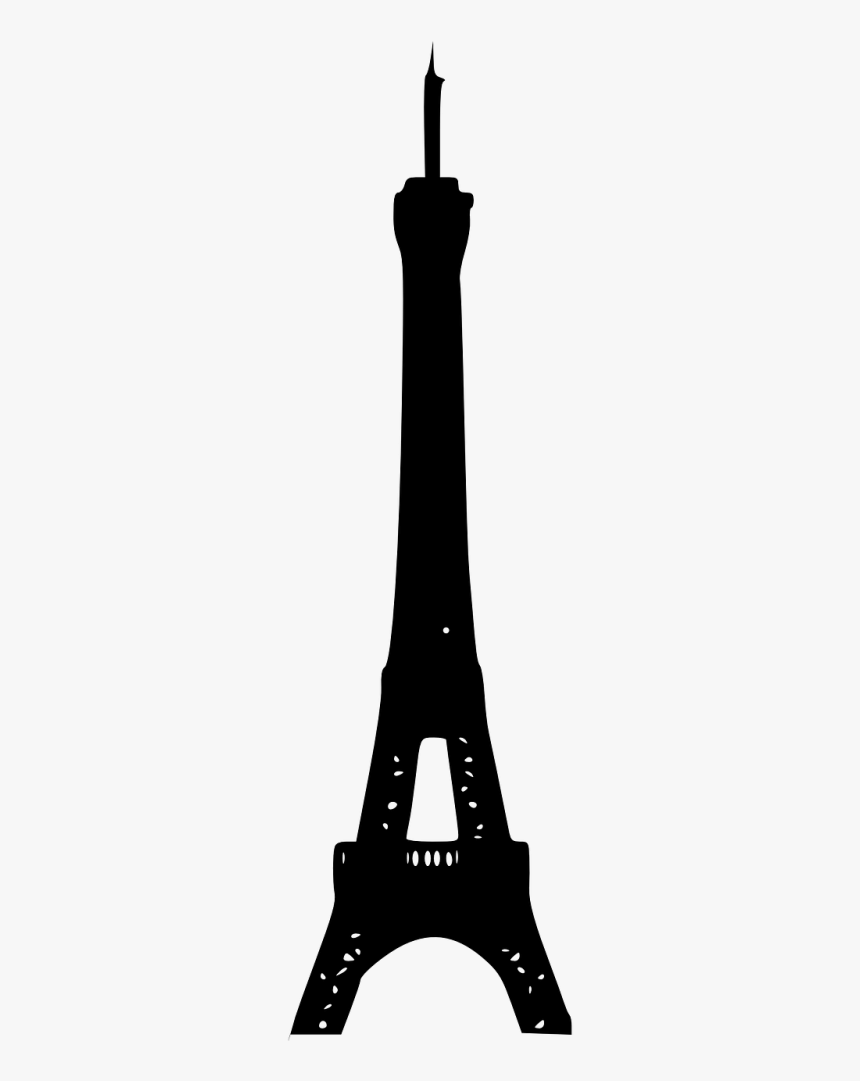 Eiffel Tower France Structure - Black Eiffel Tower Cartoon, HD Png Download, Free Download