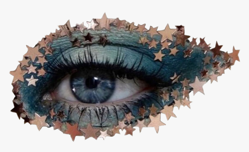 #eye #aesthetic #blue #stars #glitter #png - Blue Eyes Png Aesthetic, Transparent Png, Free Download