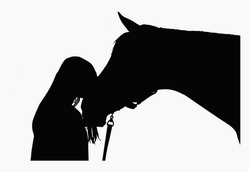 Girl And Horse Silhouette, HD Png Download, Free Download