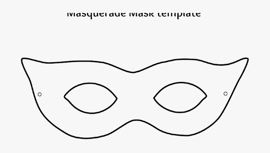 Mask Template Masquerade Ball Coloring Book - Mask Template Png, Transparent Png, Free Download