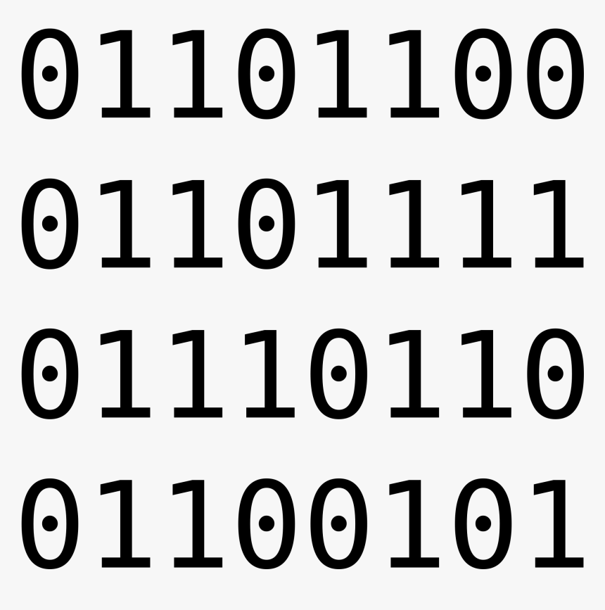 Clipart - Binary Clipart Black And White, HD Png Download - kindpng