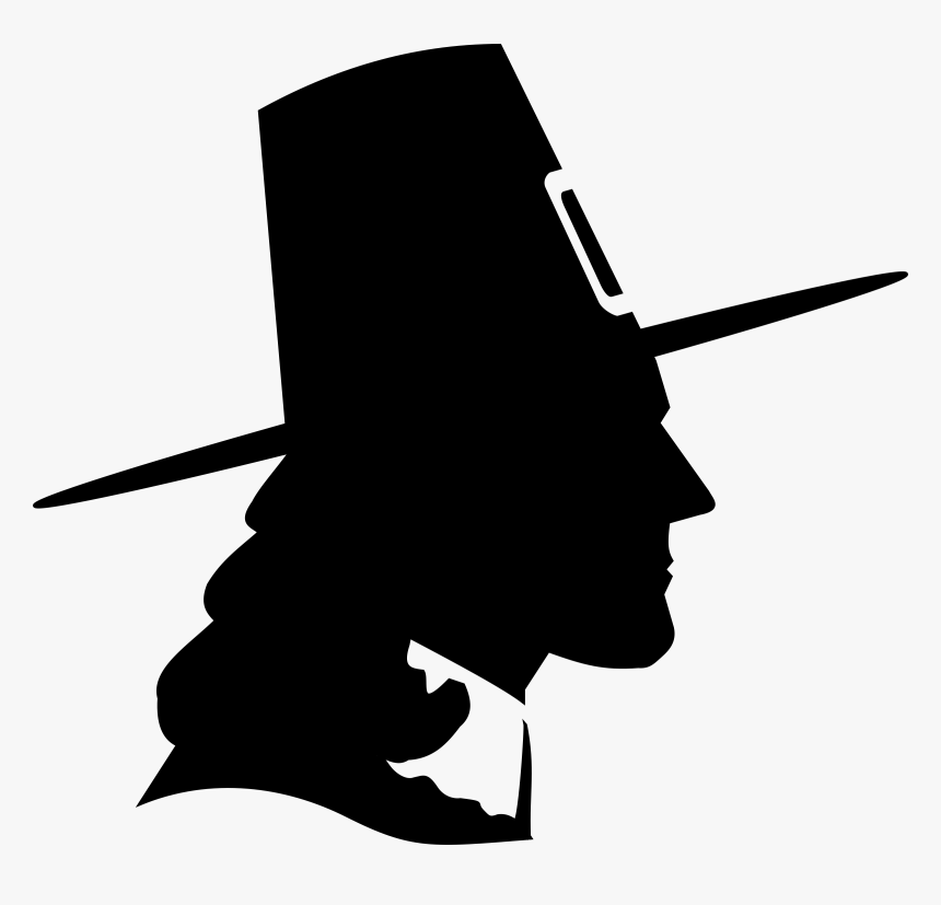 Puritan Silhouette Profile Dingbat Icons Png - Pilgrim Silhouette, Transparent Png, Free Download