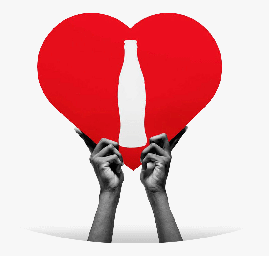 Heart With Coca Cola Bottle, HD Png Download, Free Download