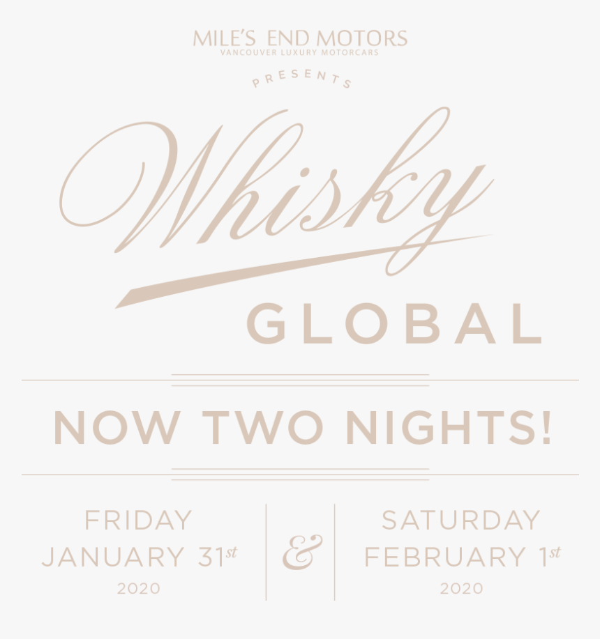 Whisky Global Banner Revised - Calligraphy, HD Png Download, Free Download
