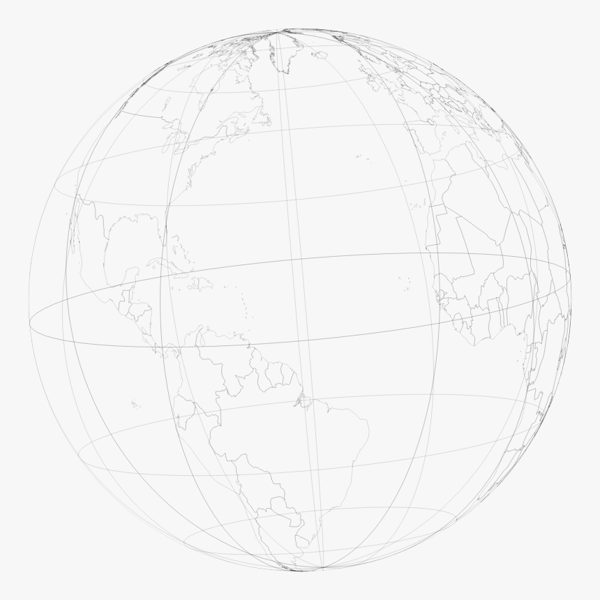 Wireframe Earth Globe - Circle, HD Png Download, Free Download