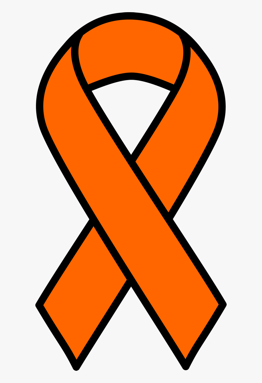 Orange Cancer Ribbon On Cross Tattoo Photo - Clip Art Breast Cancer Ribbon, HD Png Download, Free Download
