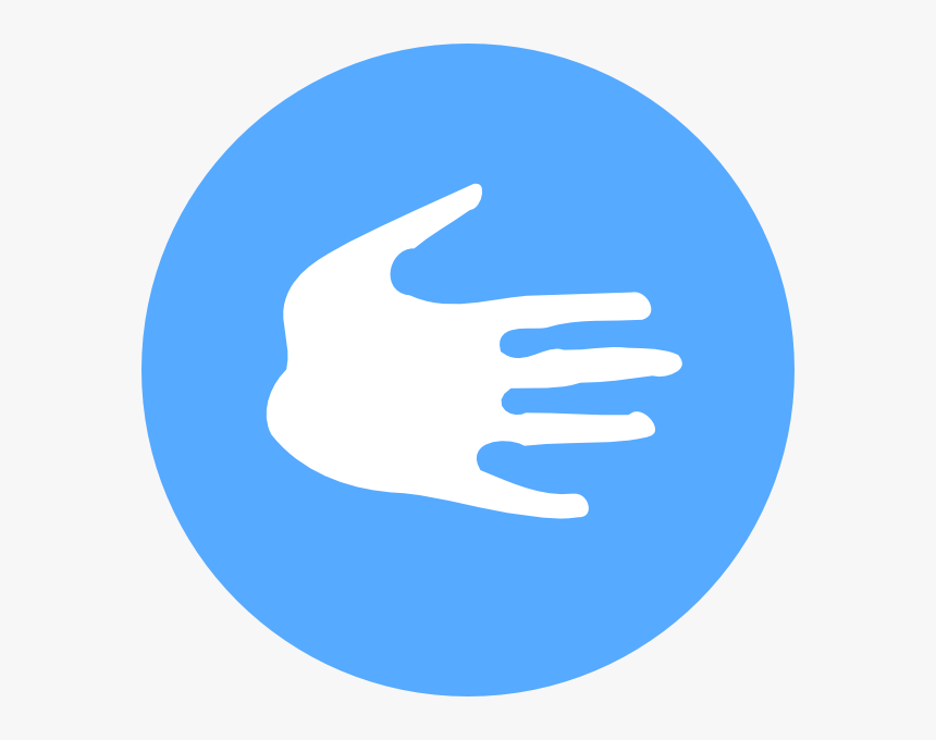 Blue Right Hand Svg Clip Arts - دانلود برنامه App Lock, HD Png Download, Free Download