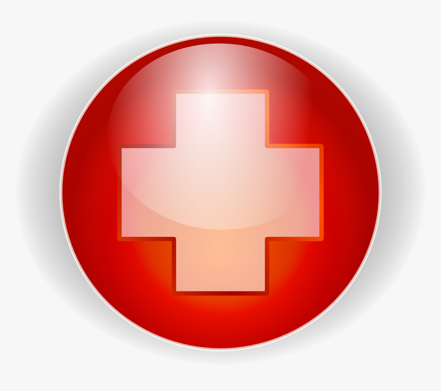 Red Cross Humanitarian Aid Emergency Healthcare Free - Plus Button In Red, HD Png Download, Free Download