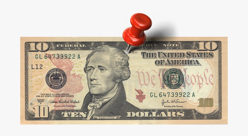 10 Dollar Bill 2010, HD Png Download, Free Download